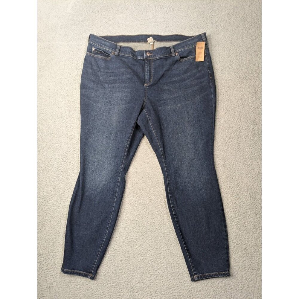 Duluth Trading Jeans Womens 24W DuluthFlex Daily Skinny Denim Blue